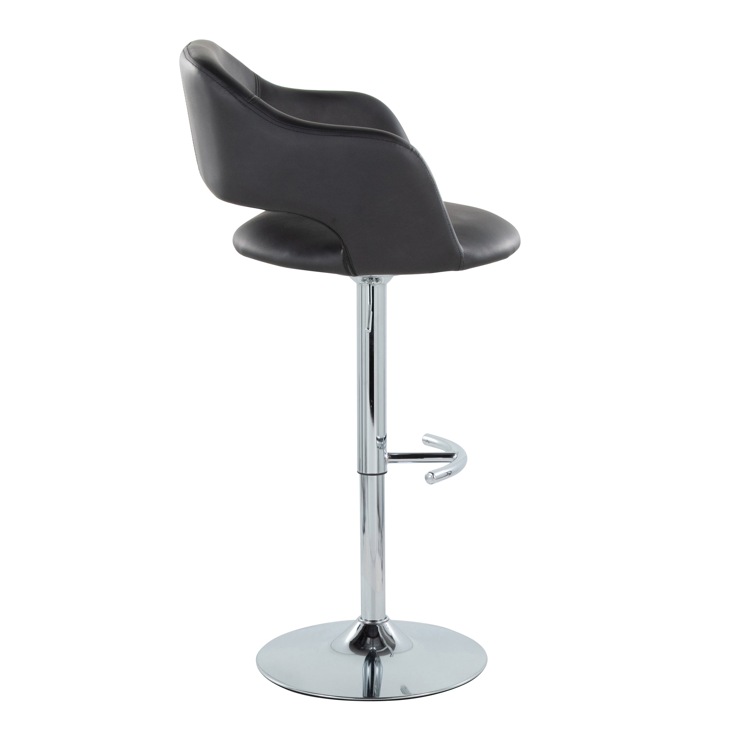 Contemporary Adjustable Barstool with Swivel