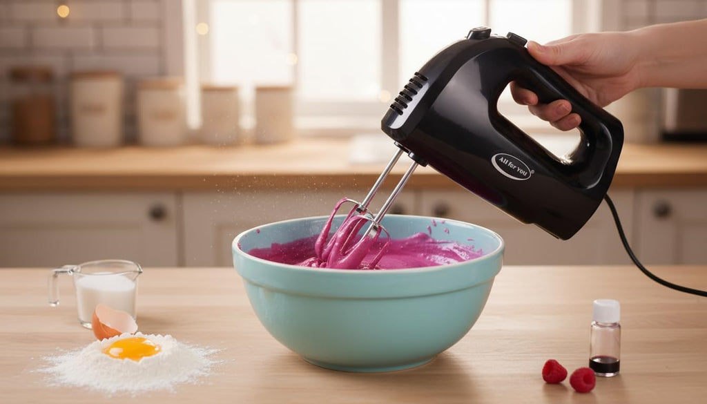 250-Watt 5 Speed Electric Hand Mixer with Whisk Attachment & Traditional Beaters
