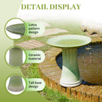 Handmade Glazed Ceramic Bird Bath