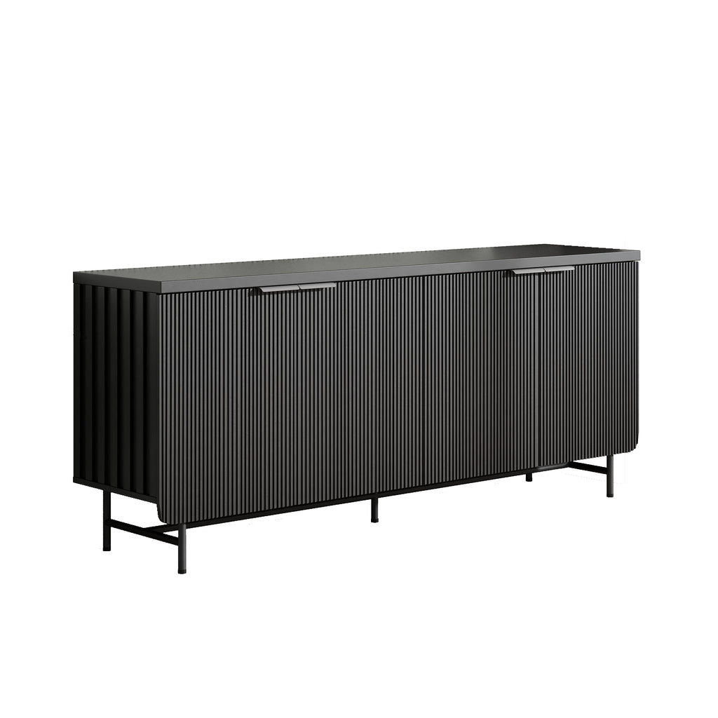 Modern Scandinavian Alcove Door Kitchen Storage Sideboard Buffet Cabinet