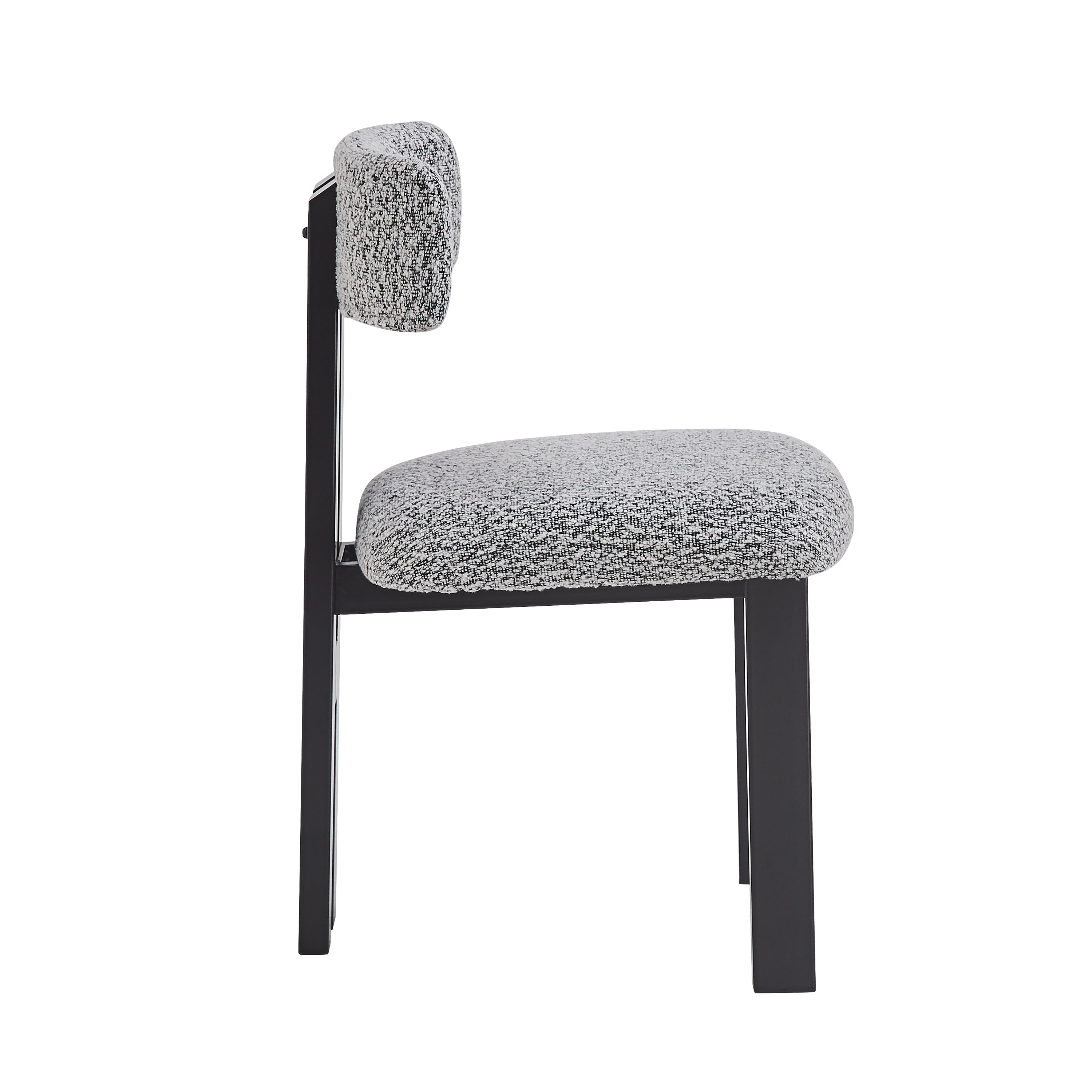 Upholstered Armless Dining Chairs With Metal Legs (Set of 2)