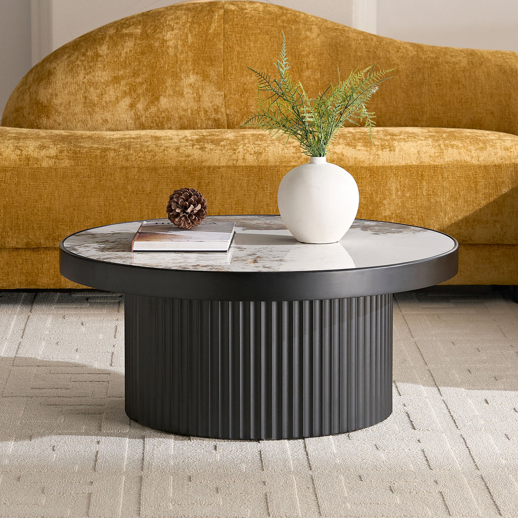 Set of 2 Coffee Tables with Sintered Stone Top