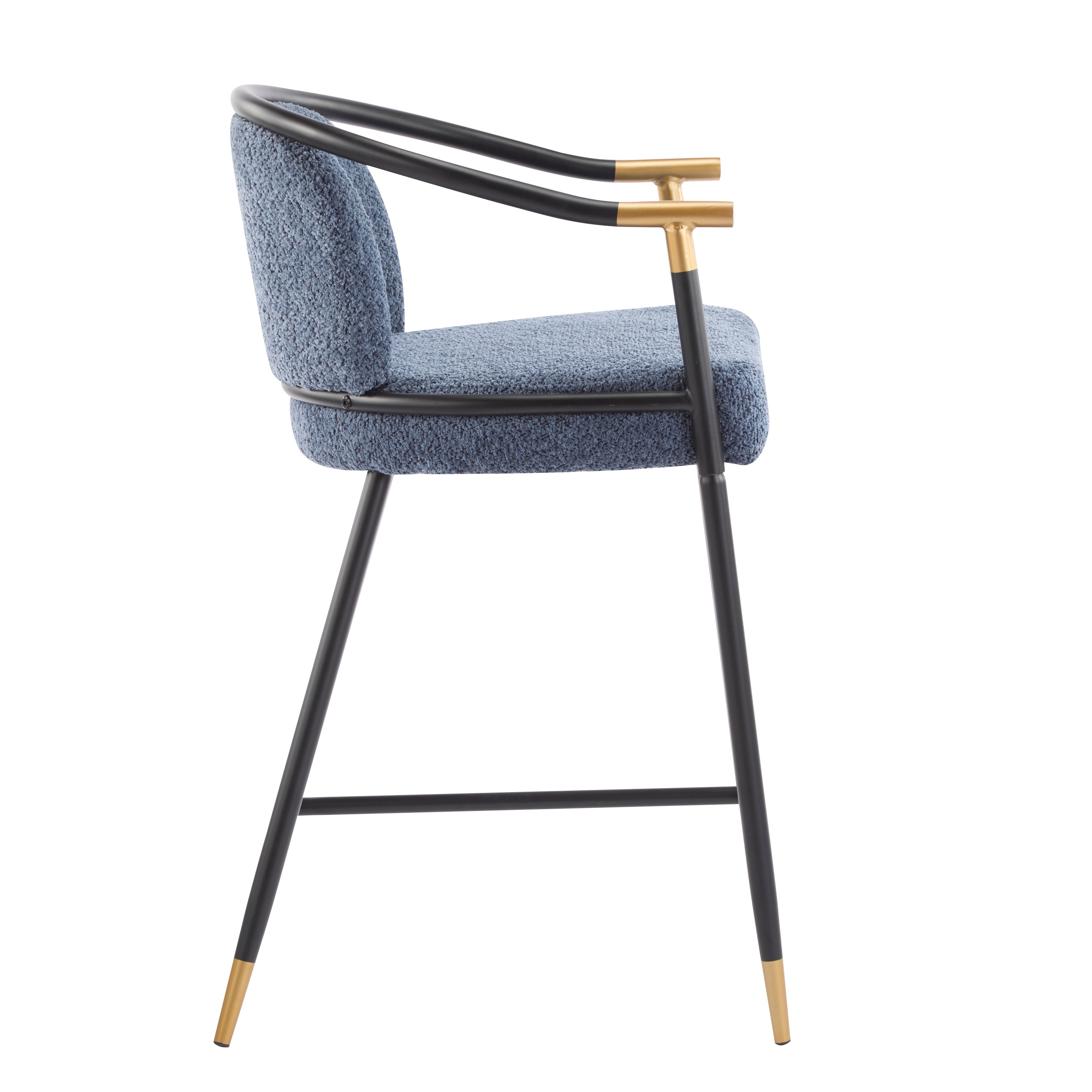 26" H Upholstered Counter Stool Set of 2 - Navy