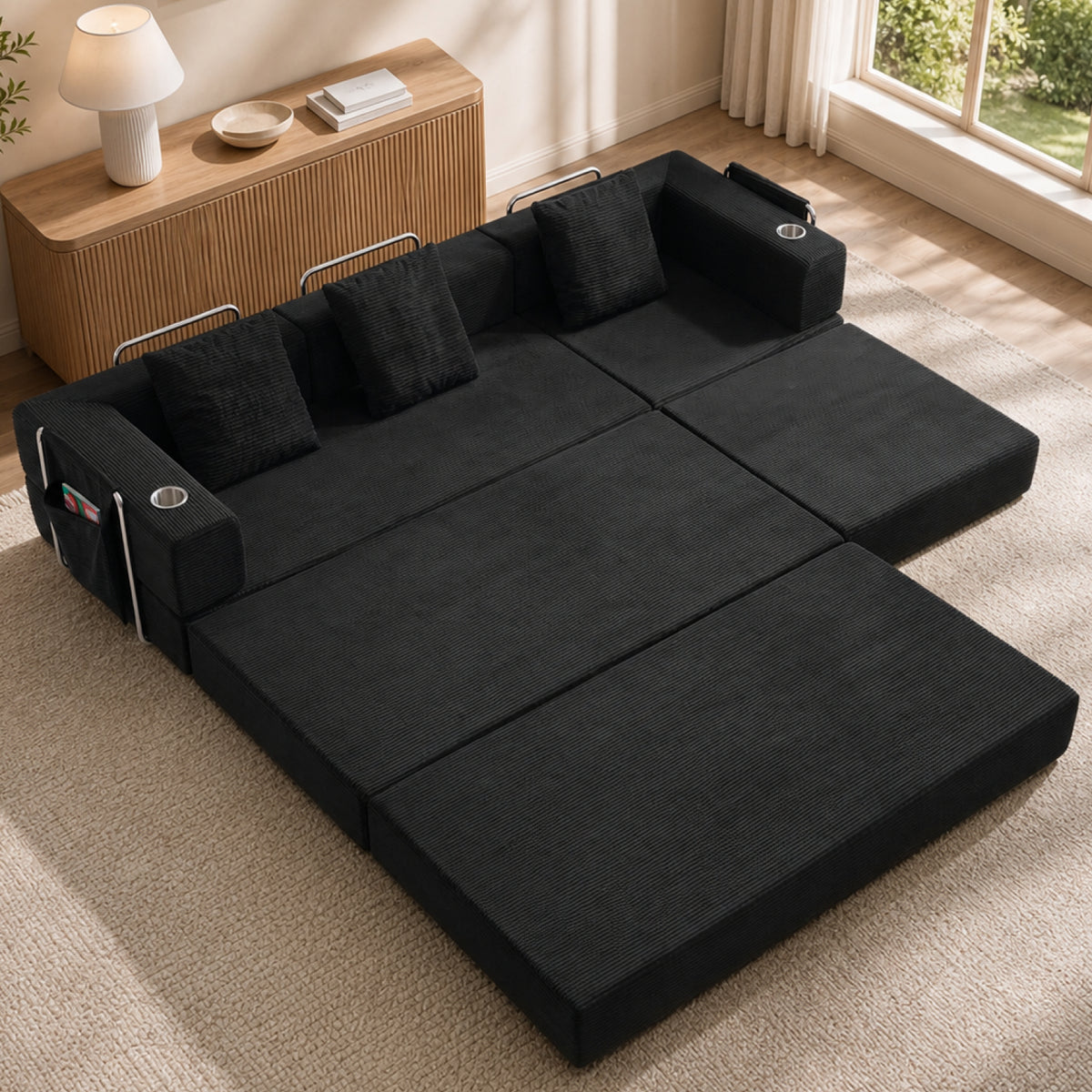 108" Modular Sectional Sofa with L-Shape Chaise