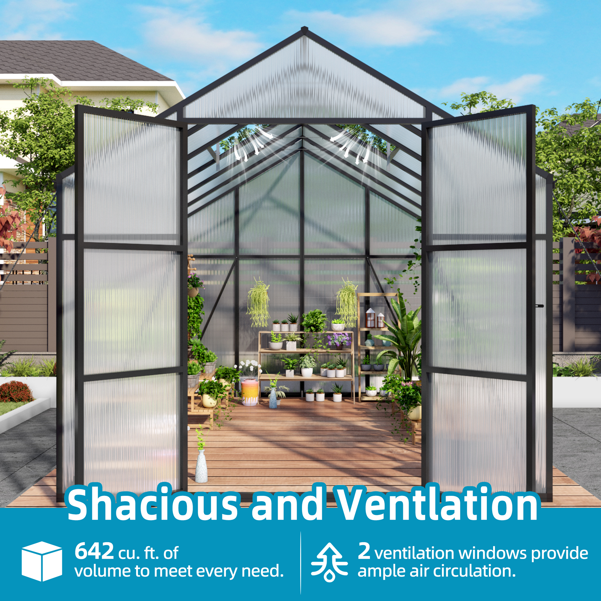Newly Designed Greenhouse 8x12 FT