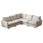 99 in. Oversize 5-Piece L Shaped Modular Free Combination Sectional Sofa