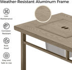 Aluminum Propane Fire Pit Table - 47" 50,000 BTU