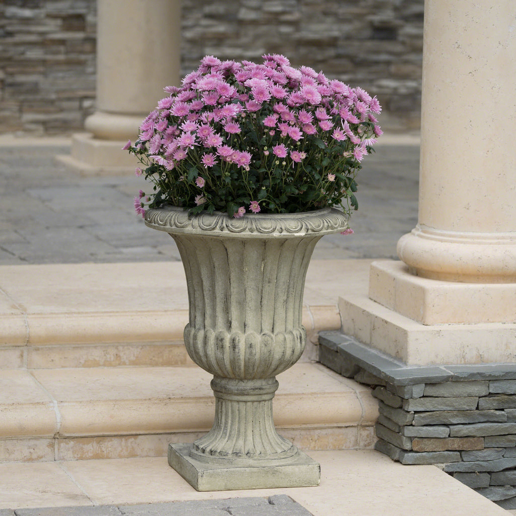 Antique White Italian Urn Planter