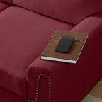 Modern Compressed Snowfleece Fabric 3-Seater Sofa