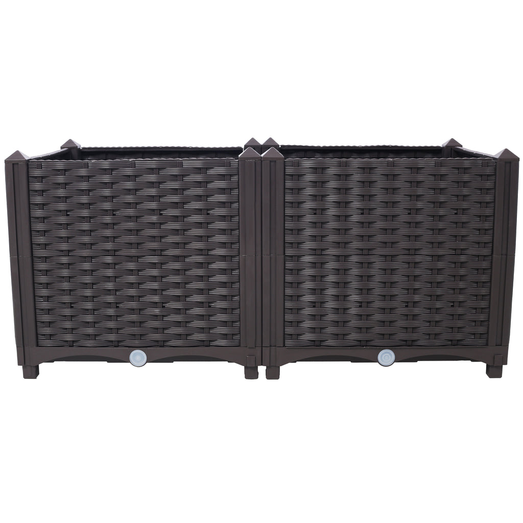 Deep Raised Garden Bed Plastic Planter Boxes
