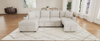 109.1" Sectional Sofa Convertible Pull-out Sofa Bed