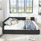 Queen Size Storage Upholstered Tufted Bed Frame