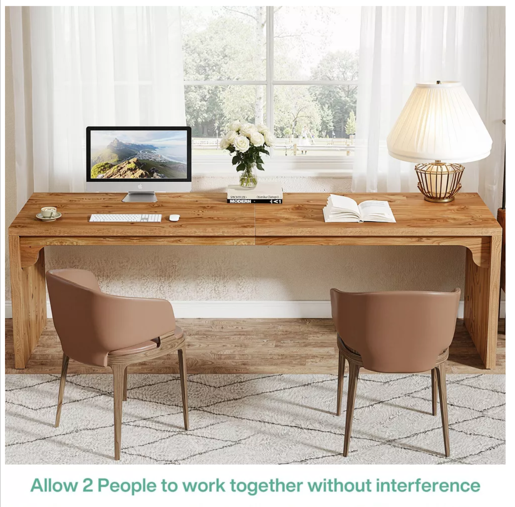 78.7" Extra Long 2-Person Computer Desk