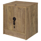 Geary Mango 2-Drawer Nightstand with LED Lights and USB
