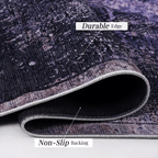 MAVAL Anthracite Washable 5x8 Area Rug