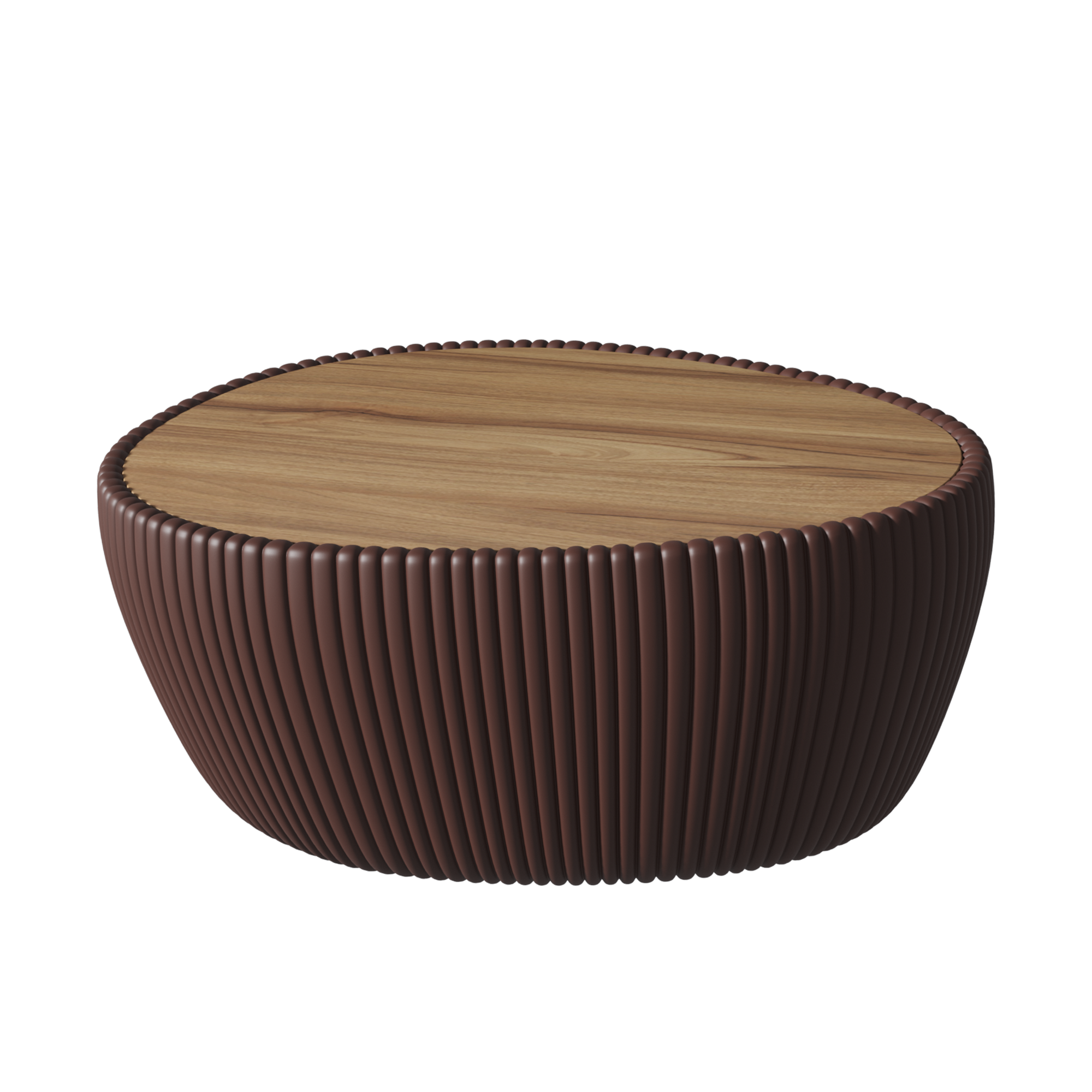 Coffee Color Sintered Stone Top Goose Egg Shaped Table