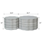Set of 2 Round Coffee Tables for Living Room