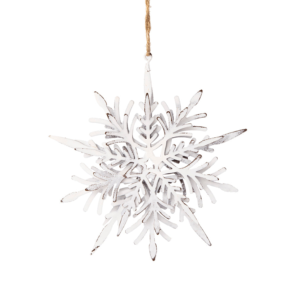 Iron Snowflake Hanger - Set of 6 Decorative Ornaments