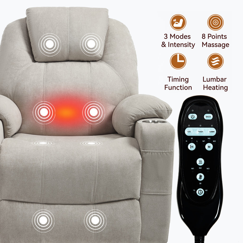 Up To 350 LBS Polyester Power Lift Recliner Chair