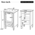 20" Bathroom Vanity with Ceramic Sink