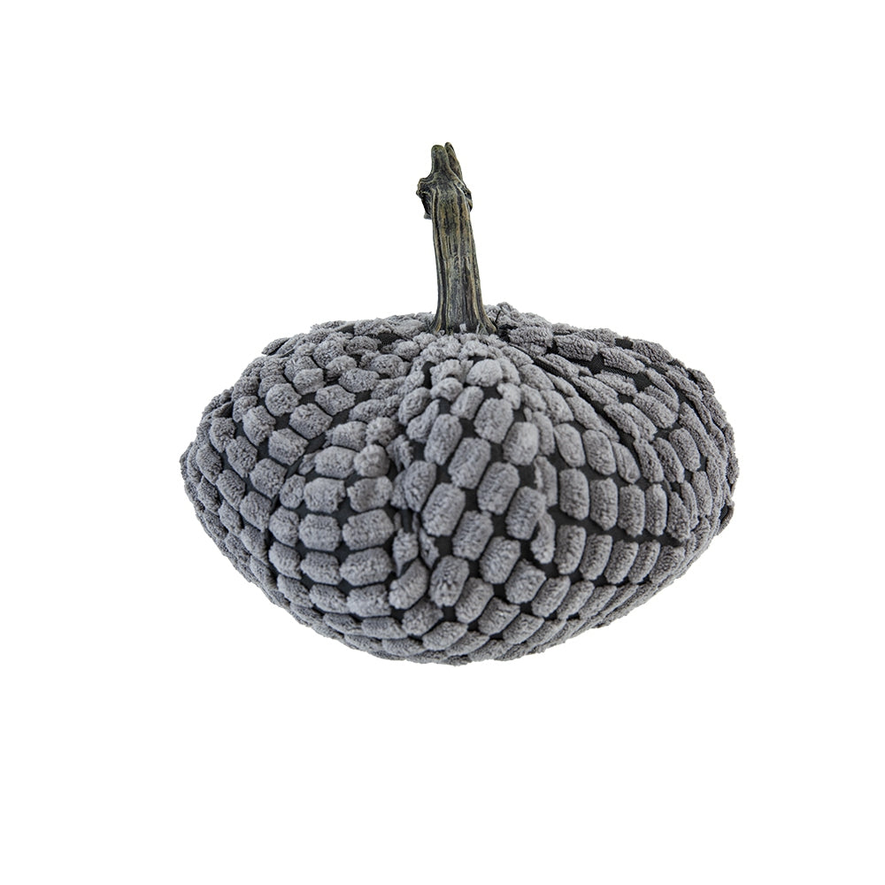 Set of 2, 6.5x6.5x6"H Chenille Weighted Pumpkins