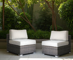 Minnesota Wicker Sectional Armless Seats