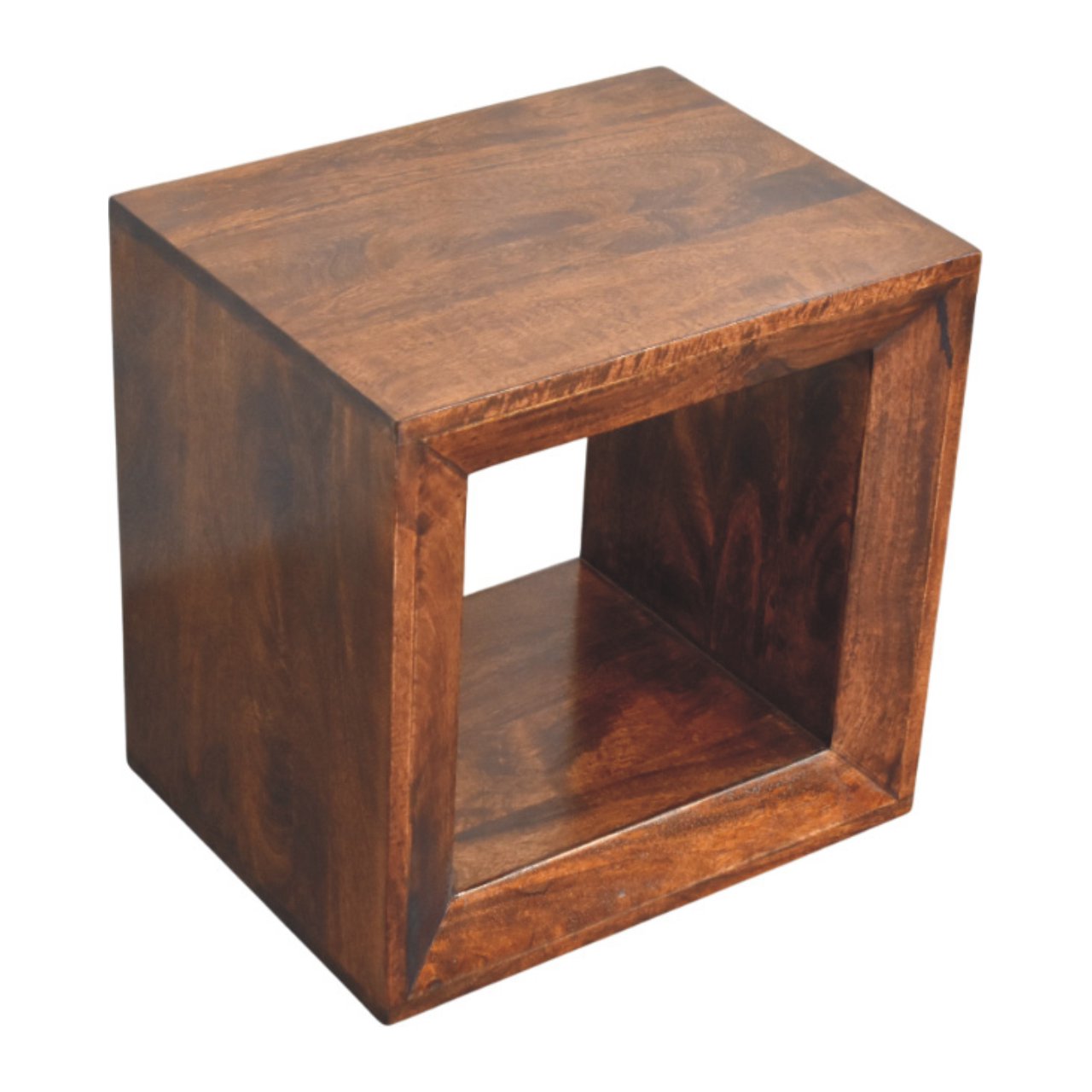 Solid Wood Solis California Side Table With Open Storage