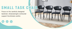 Black Minimalist Ergonomic Dining Chair - Set of 4