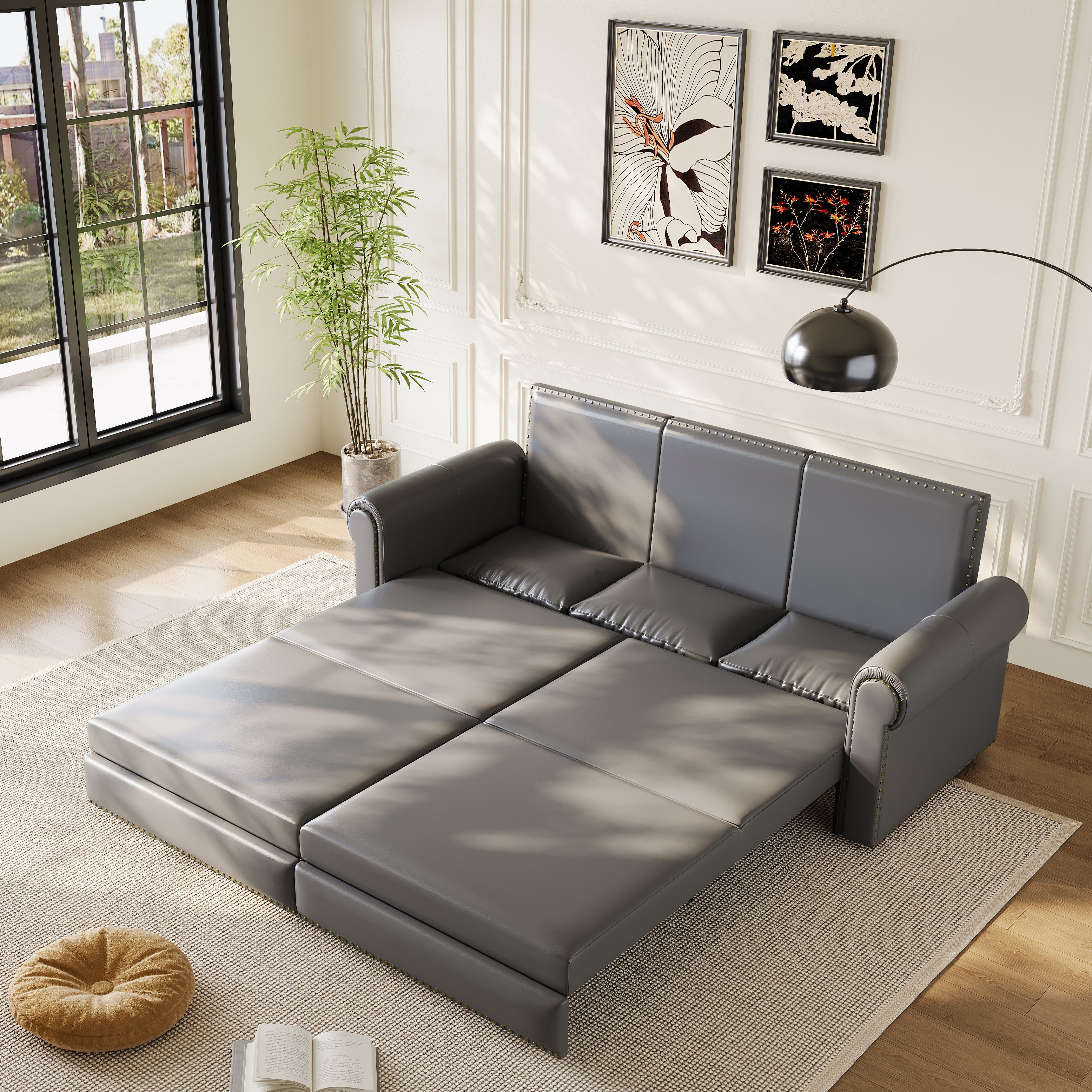 Chesterfield Sofa - 93.7" King Pull Out Sofa Bed