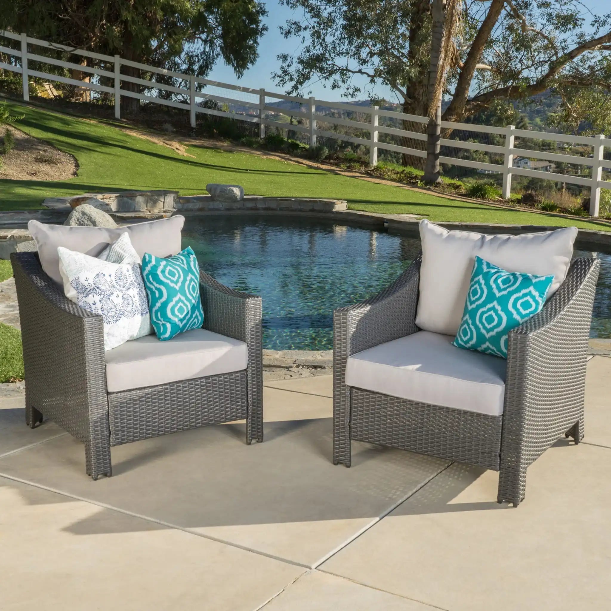 Antibes Armchair With Water Resistant Cushions Set of 2