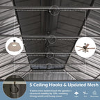12x24FT Outdoor Gazebo with Galvanized Steel Double Roof