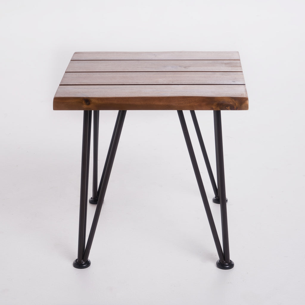 Zion Industrial Wood And Metal Coffee Table Set