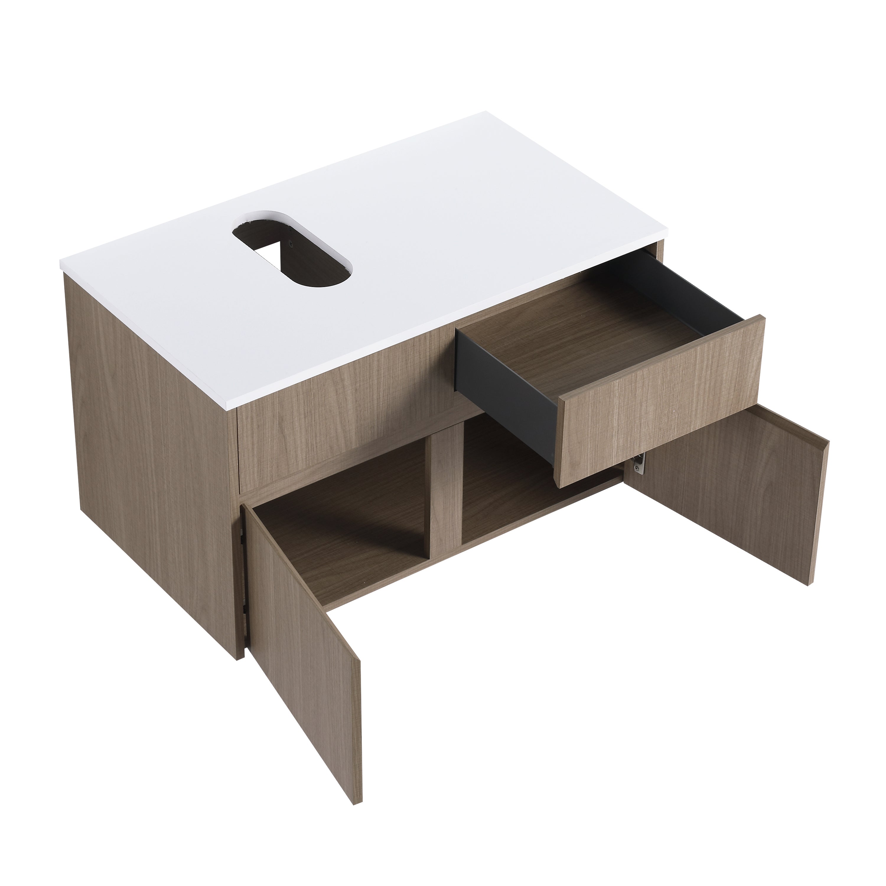 32 Inch Wall-Mounted Bathroom Vanity