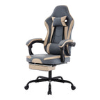 Ergonomic Gaming Chair with Footrest and Massage Lumbar Support
