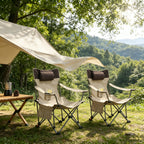 2PCS Outdoor Camping Chairs - Folding & Adjustable