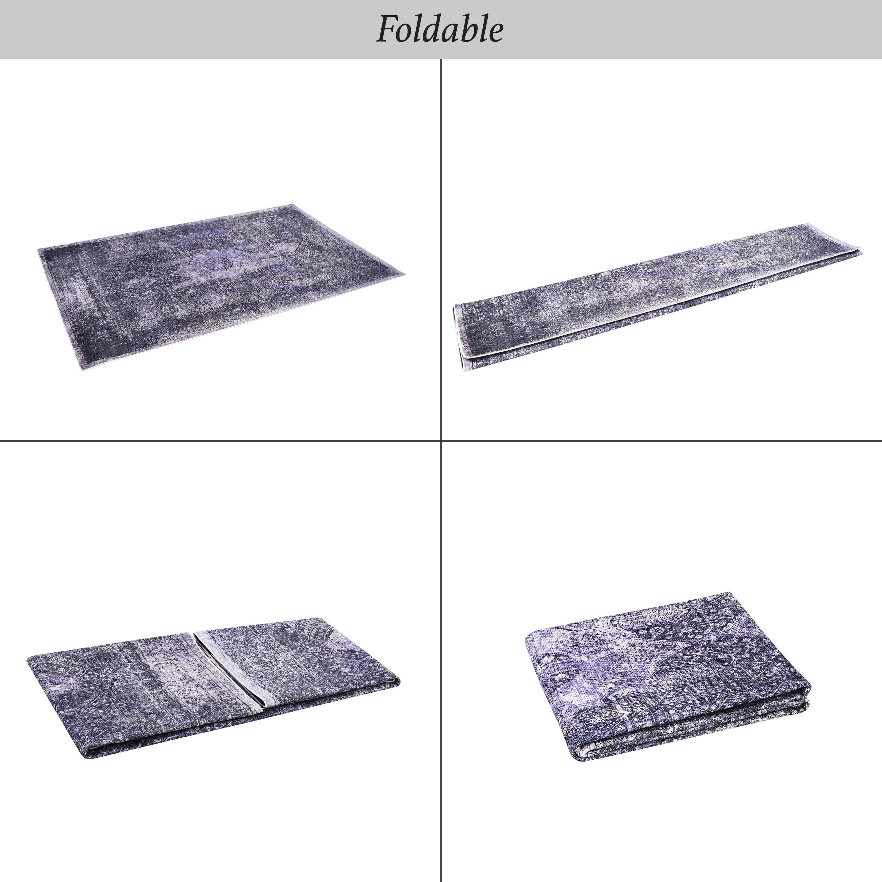 Maval Anthracite Washable Rug 9x12 Area Rug