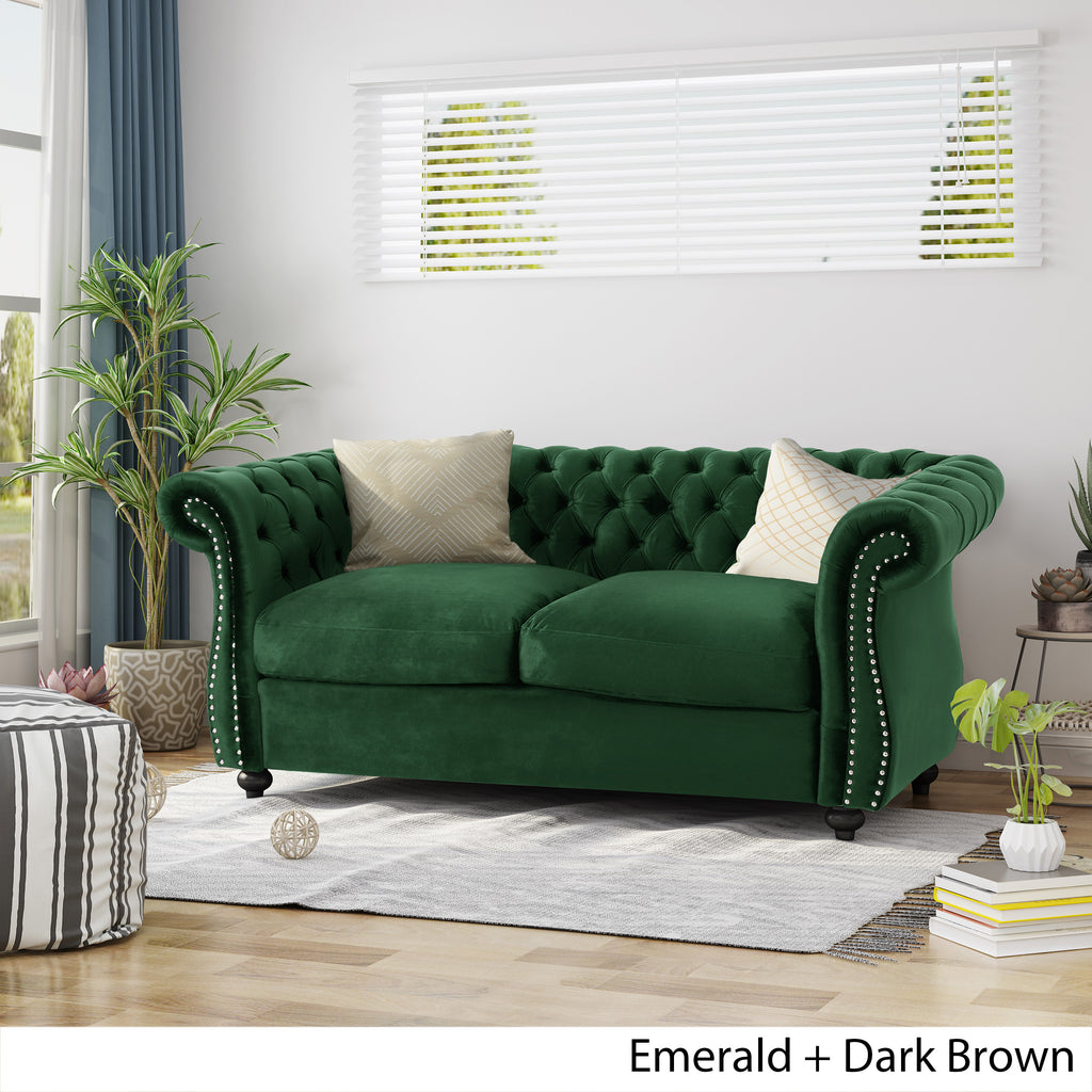 Chesterfield Style Loveseat Sofa