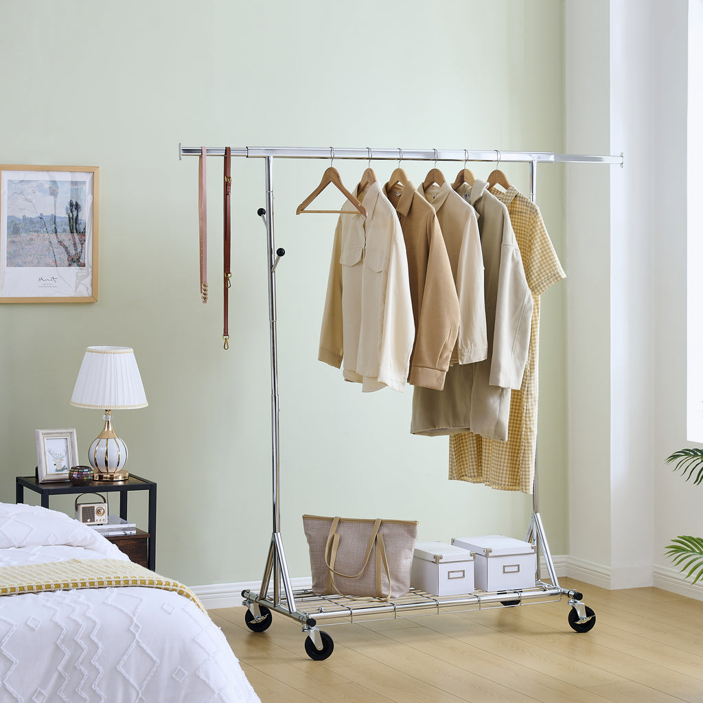 Heavy Duty Clothing Rack with Wheels