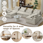 Modular Sofa with Neck and Lumbar Pillows
