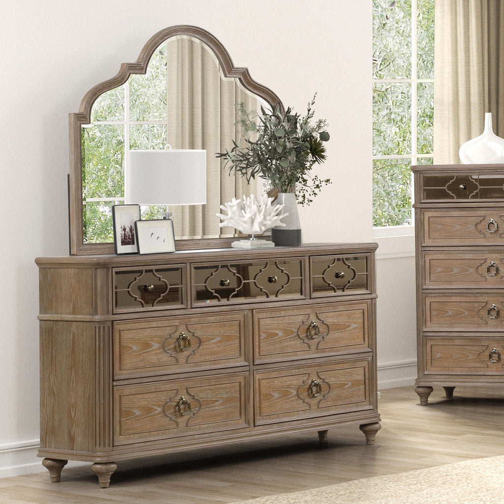 Simple Contemporary 1pc Dresser Rustic
