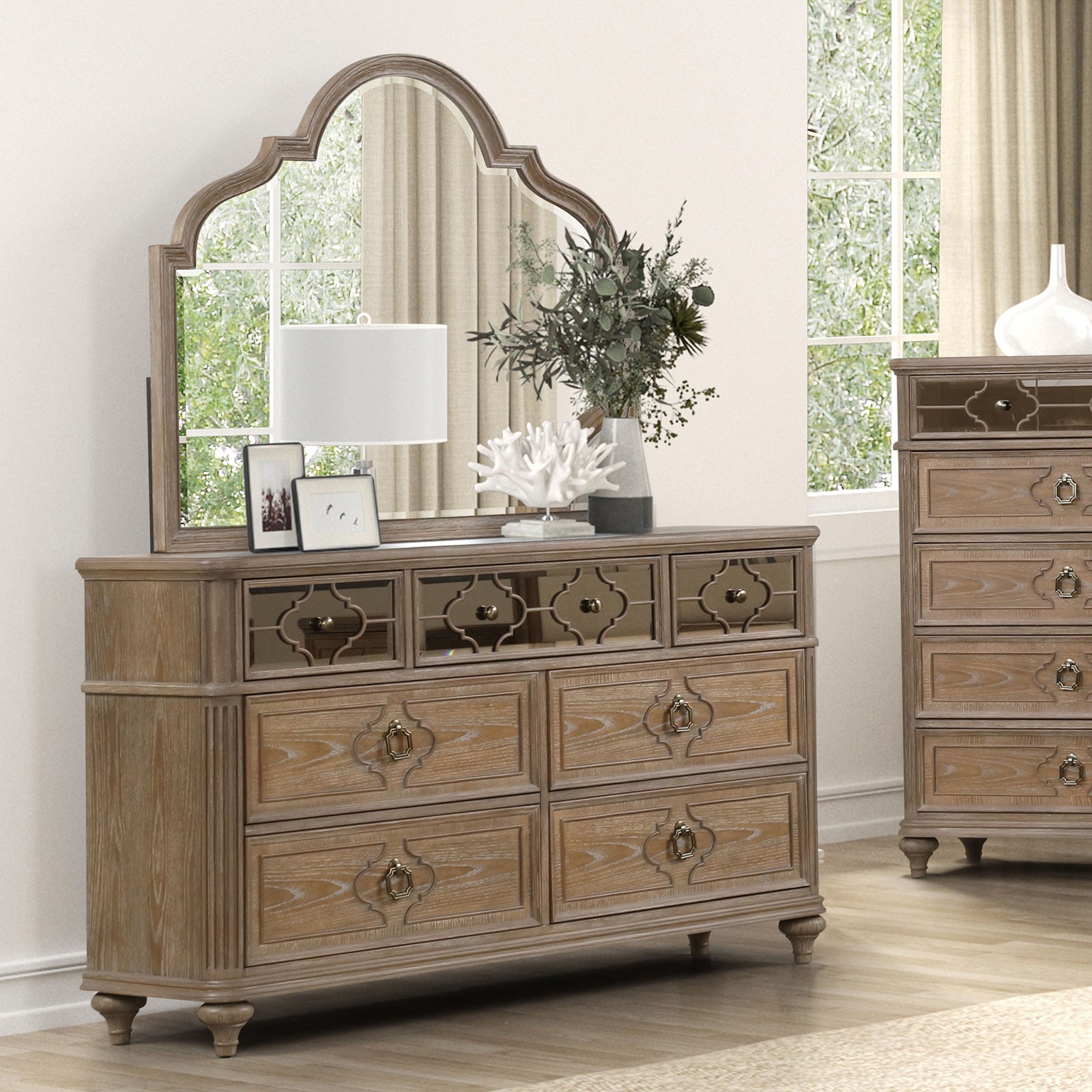 Simple Contemporary 1pc Dresser Rustic