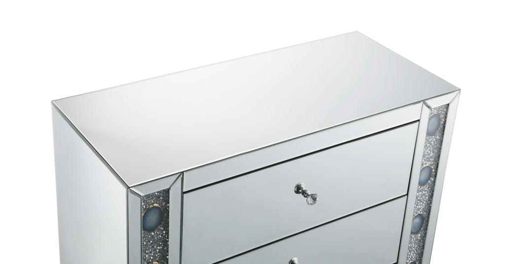 Sonia Mirrored & Faux Agate Console Cabinet