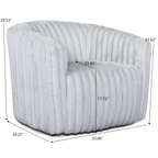 Elegant Style Mira Mid-Century Modern Velvet Swivel Chair