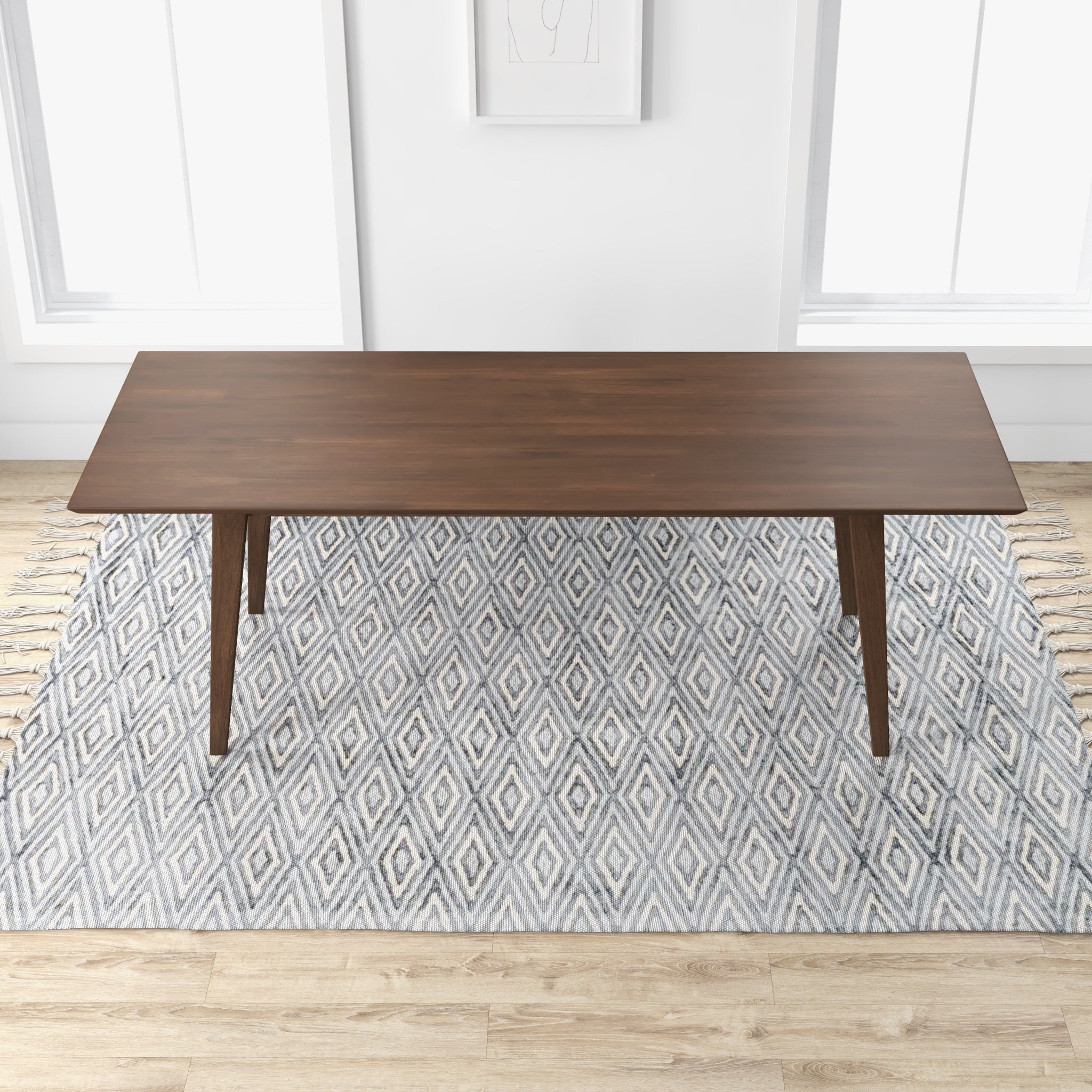 Levi Modern Style Solid Wood Rectangular Dining Kitchen Table 86"