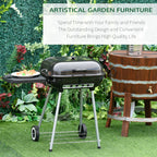 Outsunny 21" Portable Charcoal BBQ Grill