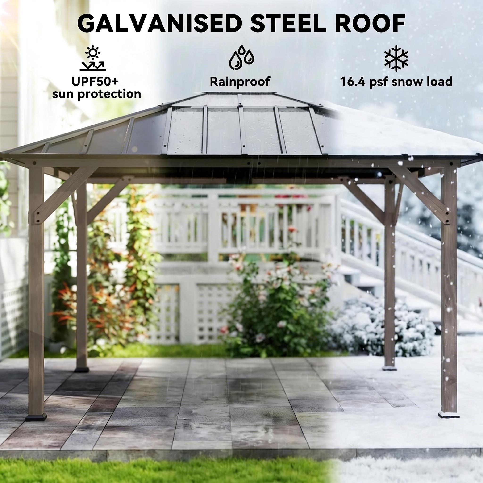 Spacious Outdoor Hardtop Gazebo