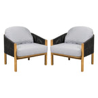Grotta Outdoor Wood Club Chair