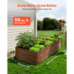 Galvanized Raised Garden Bed - 8 x 4 x 2 ft