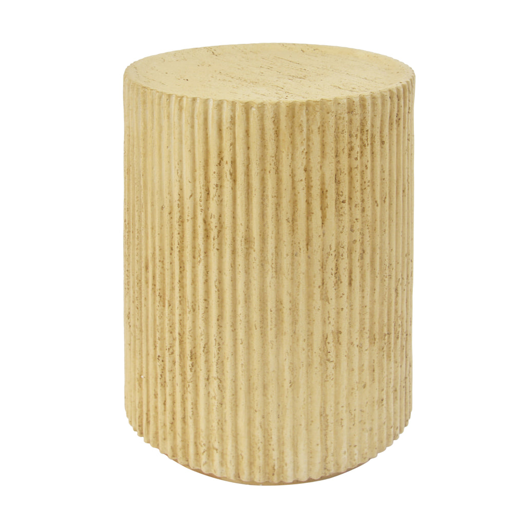 MGO Cylindrical Side Table with Wood-like Texture