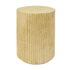 MGO Cylindrical Side Table with Wood-like Texture